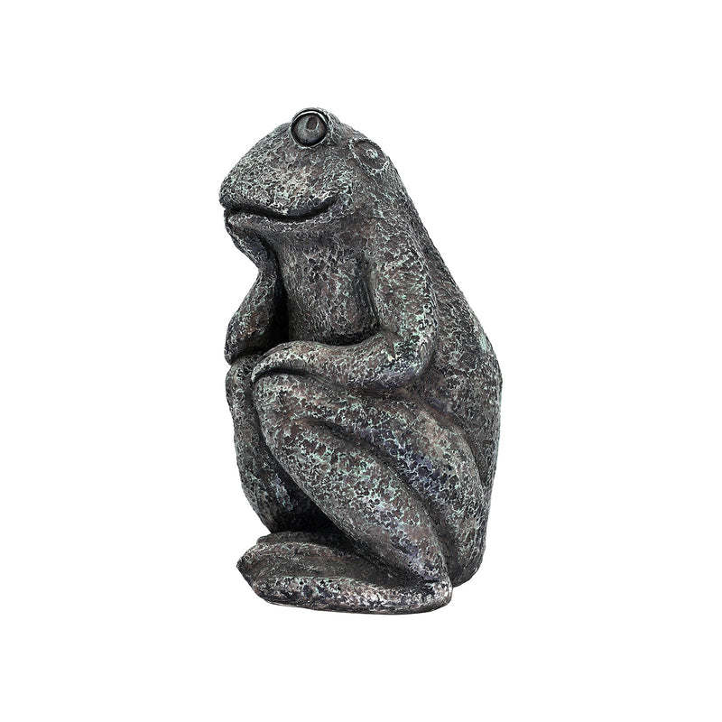 75627-B - Thinking Frog Garden Statue Hi-Line Gift Ltd.