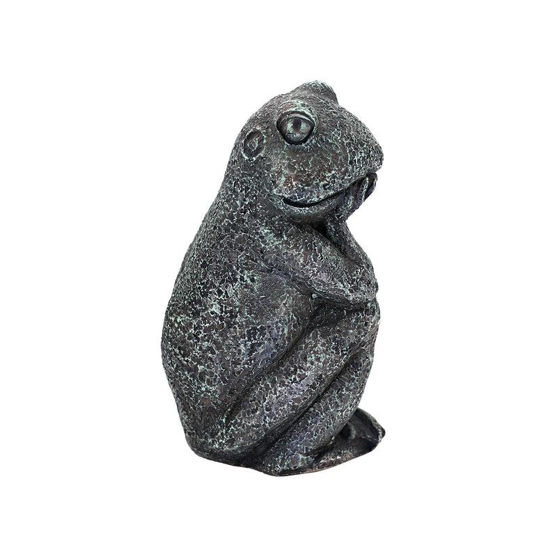 75627-B - Thinking Frog Garden Statue Hi-Line Gift Ltd.