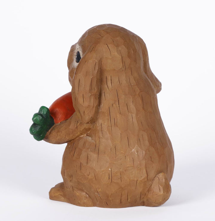 Rabbit With Welcome Sign Carrot Statue HI-LINE GIFT LTD.