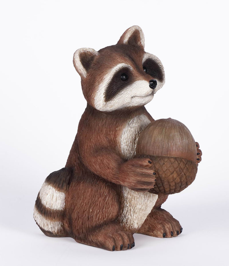 Racoon Holding Acorn Statue HI-LINE GIFT LTD.