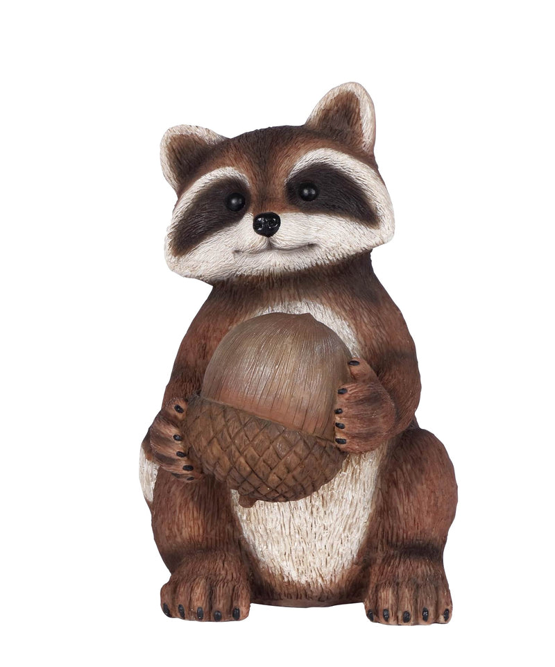 Racoon Holding Acorn Statue HI-LINE GIFT LTD.