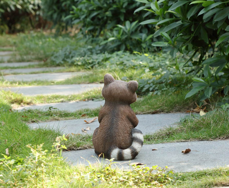 Racoon Holding Acorn Statue HI-LINE GIFT LTD.