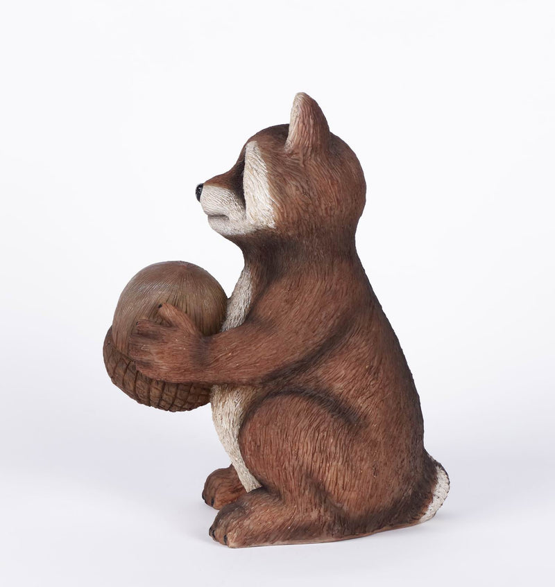 Racoon Holding Acorn Statue HI-LINE GIFT LTD.