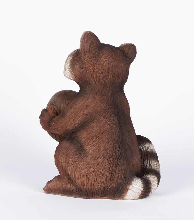 Racoon Holding Acorn Statue HI-LINE GIFT LTD.
