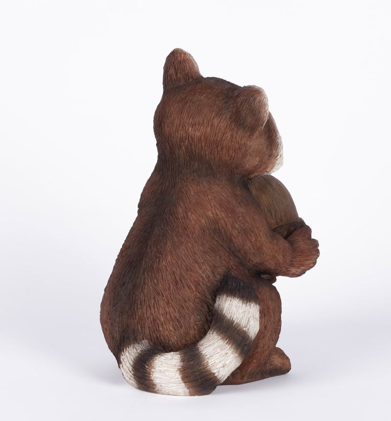 Racoon Holding Acorn Statue HI-LINE GIFT LTD.