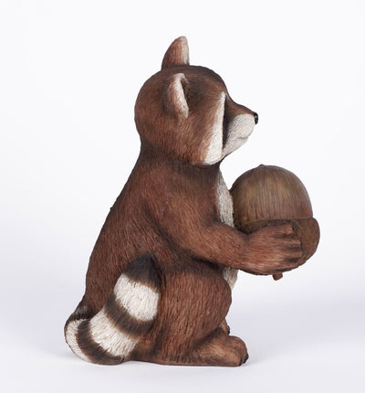 Racoon Holding Acorn Statue HI-LINE GIFT LTD.