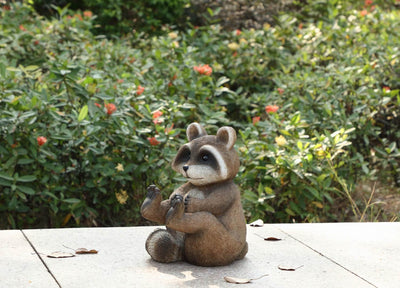 Racoon Sitting Statue HI-LINE GIFT LTD.