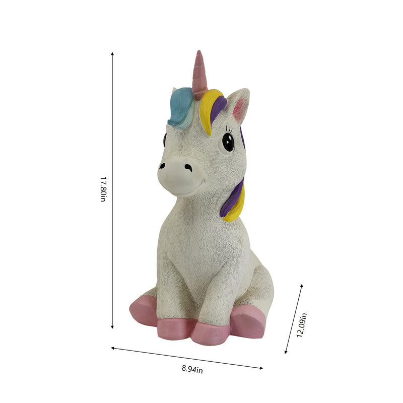 75640-B - 17.8" H Unicorn Polyesin Statue Hi-Line Gift Ltd.