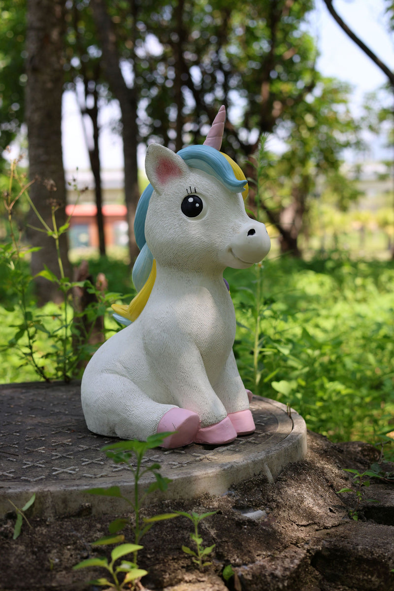 75640-B - 17.8" H Unicorn Polyesin Statue Hi-Line Gift Ltd.