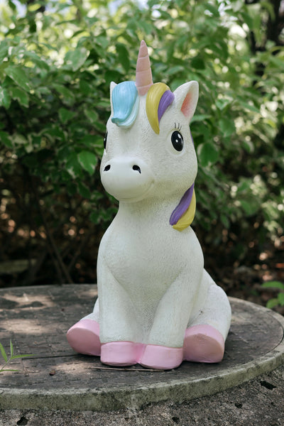 75640-B - 17.8" H Unicorn Polyesin Statue Hi-Line Gift Ltd.