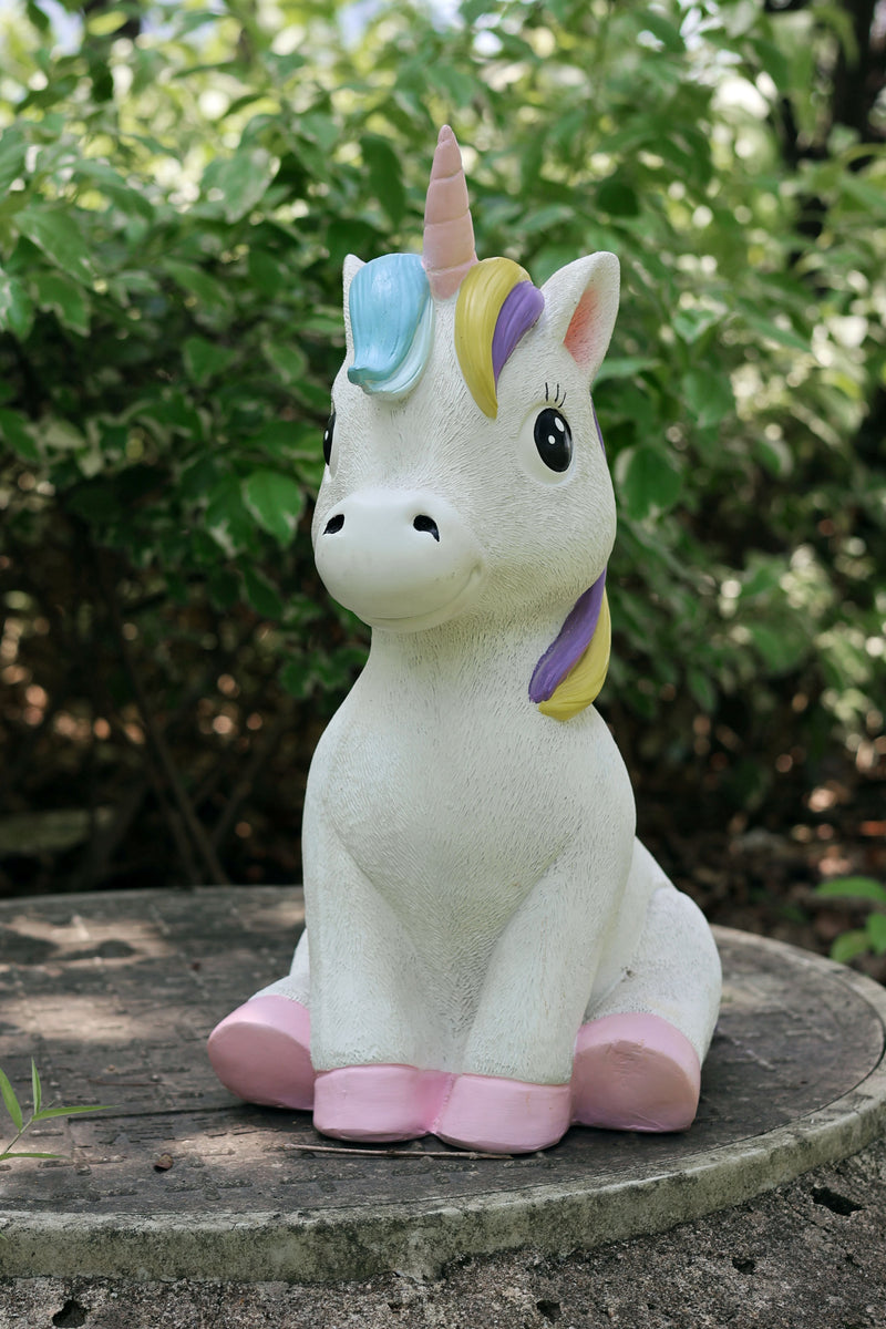75640-B - 17.8" H Unicorn Polyesin Statue Hi-Line Gift Ltd.