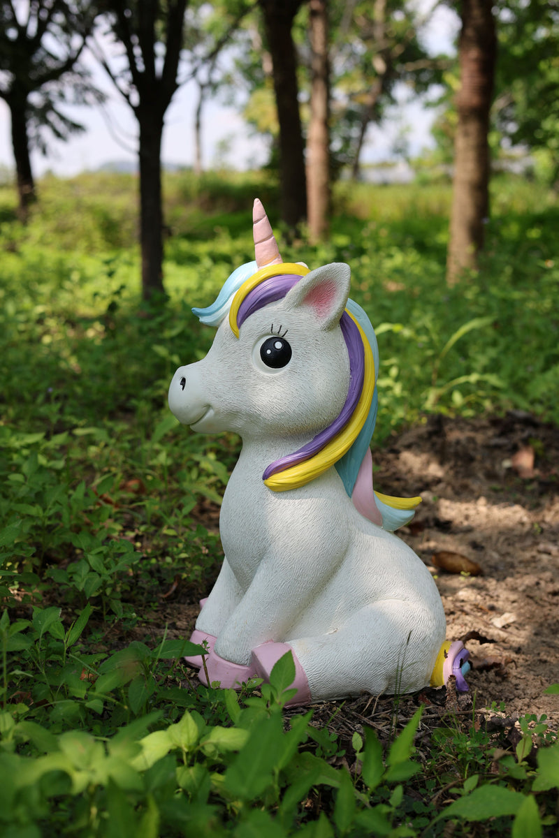 75640-B - 17.8" H Unicorn Polyesin Statue Hi-Line Gift Ltd.