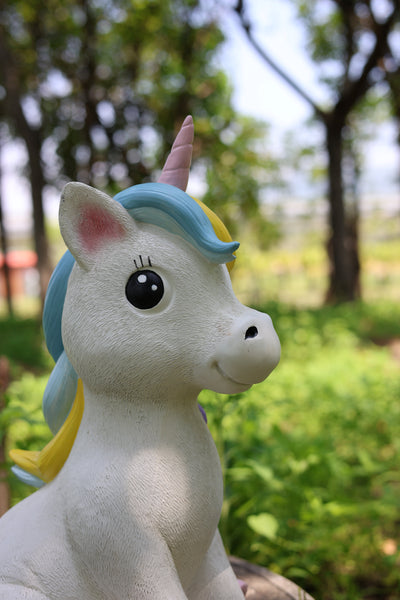 75640-B - 17.8" H Unicorn Polyesin Statue Hi-Line Gift Ltd.