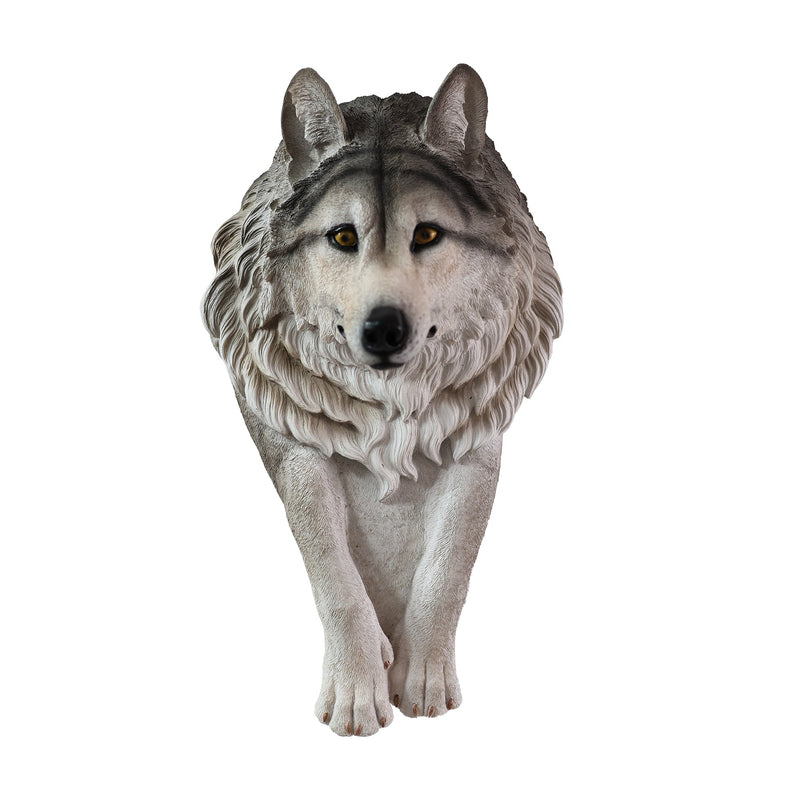 75642-A - Wolf Head Sculpture Wall Hanging Ornament Hi-Line Gift Ltd.