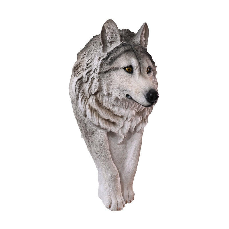 75642-A - Wolf Head Sculpture Wall Hanging Ornament Hi-Line Gift Ltd.