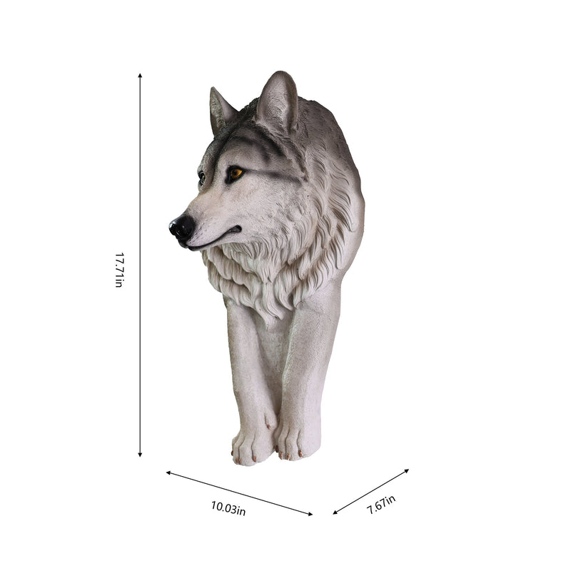 75642-A - Wolf Head Sculpture Wall Hanging Ornament Hi-Line Gift Ltd.