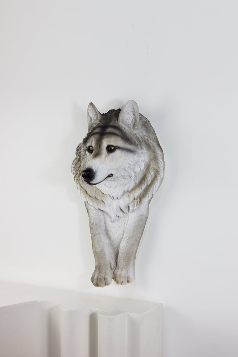 75642-A - Wolf Head Sculpture Wall Hanging Ornament
