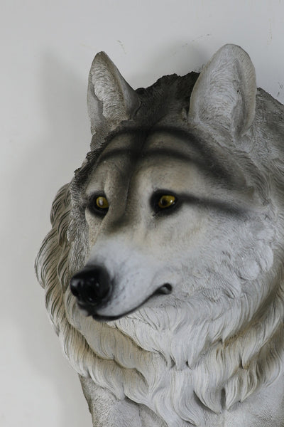 75642-A - Wolf Head Sculpture Wall Hanging Ornament Hi-Line Gift Ltd.