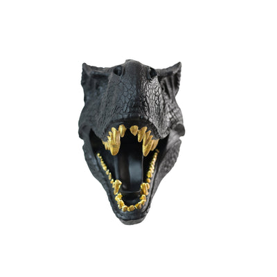 75642-C-BK - Dinosaur Head Sculpture Black Color Wall Mounted Ornament Hi-Line Gift Ltd.