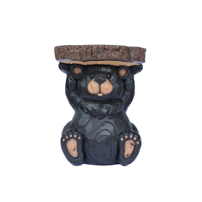75643-B - Bear Statue Plant Stand w/Solar Light Hi-Line Gift Ltd.