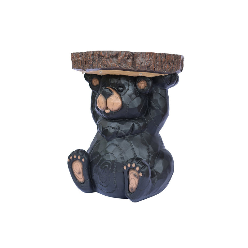 75643-B - Bear Statue Plant Stand w/Solar Light Hi-Line Gift Ltd.