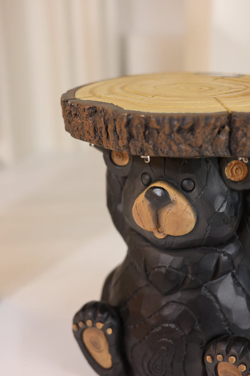 75643-B - Bear Statue Plant Stand w/Solar Light Hi-Line Gift Ltd.