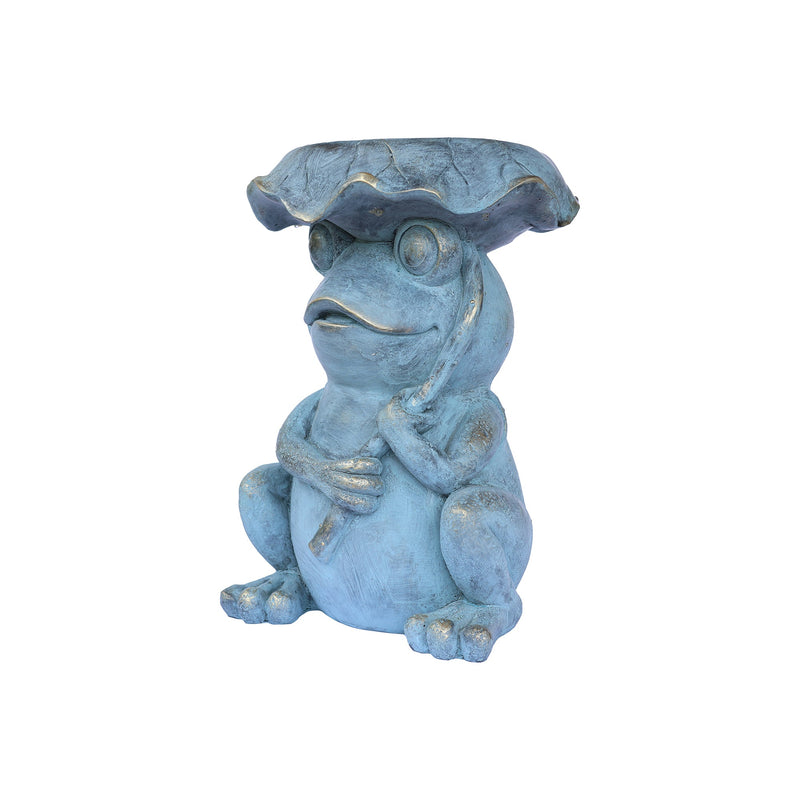 75643-C - Frog Garden Statue Plant Stand w/Solar Light Hi-Line Gift Ltd.