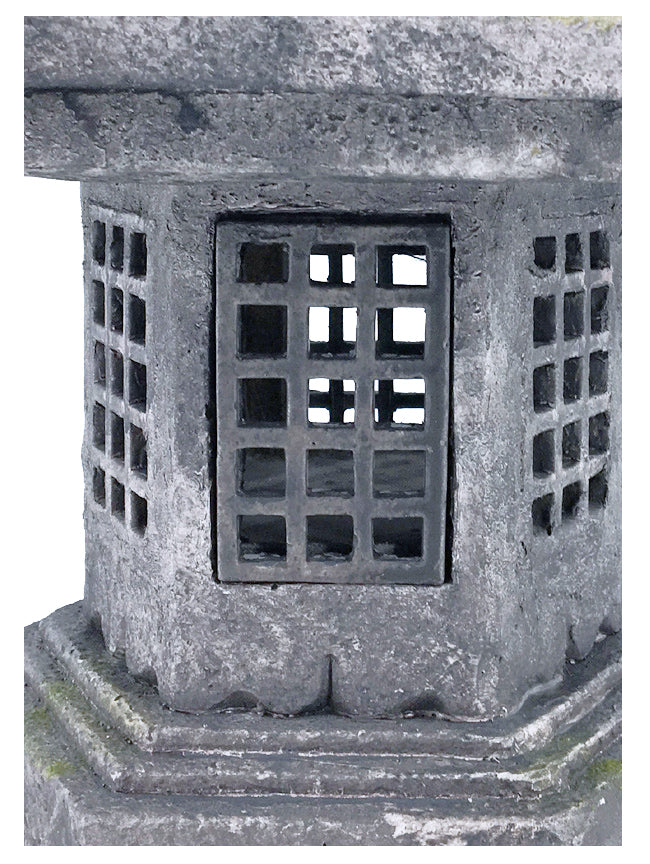 Stone Lantern - Pagoda on Curved Pedestal HI-LINE GIFT LTD.
