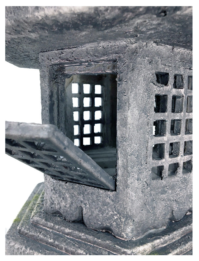 Stone Lantern - Pagoda on Curved Pedestal HI-LINE GIFT LTD.