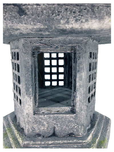 Stone Lantern - Pagoda on Curved Pedestal HI-LINE GIFT LTD.