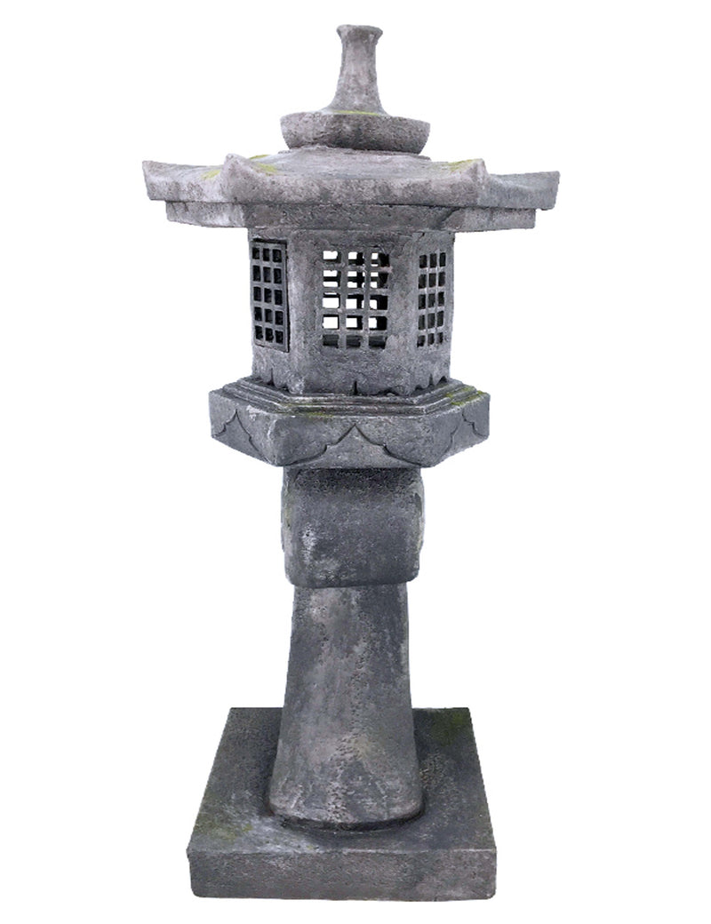 Stone Lantern - Pagoda on Curved Pedestal HI-LINE GIFT LTD.