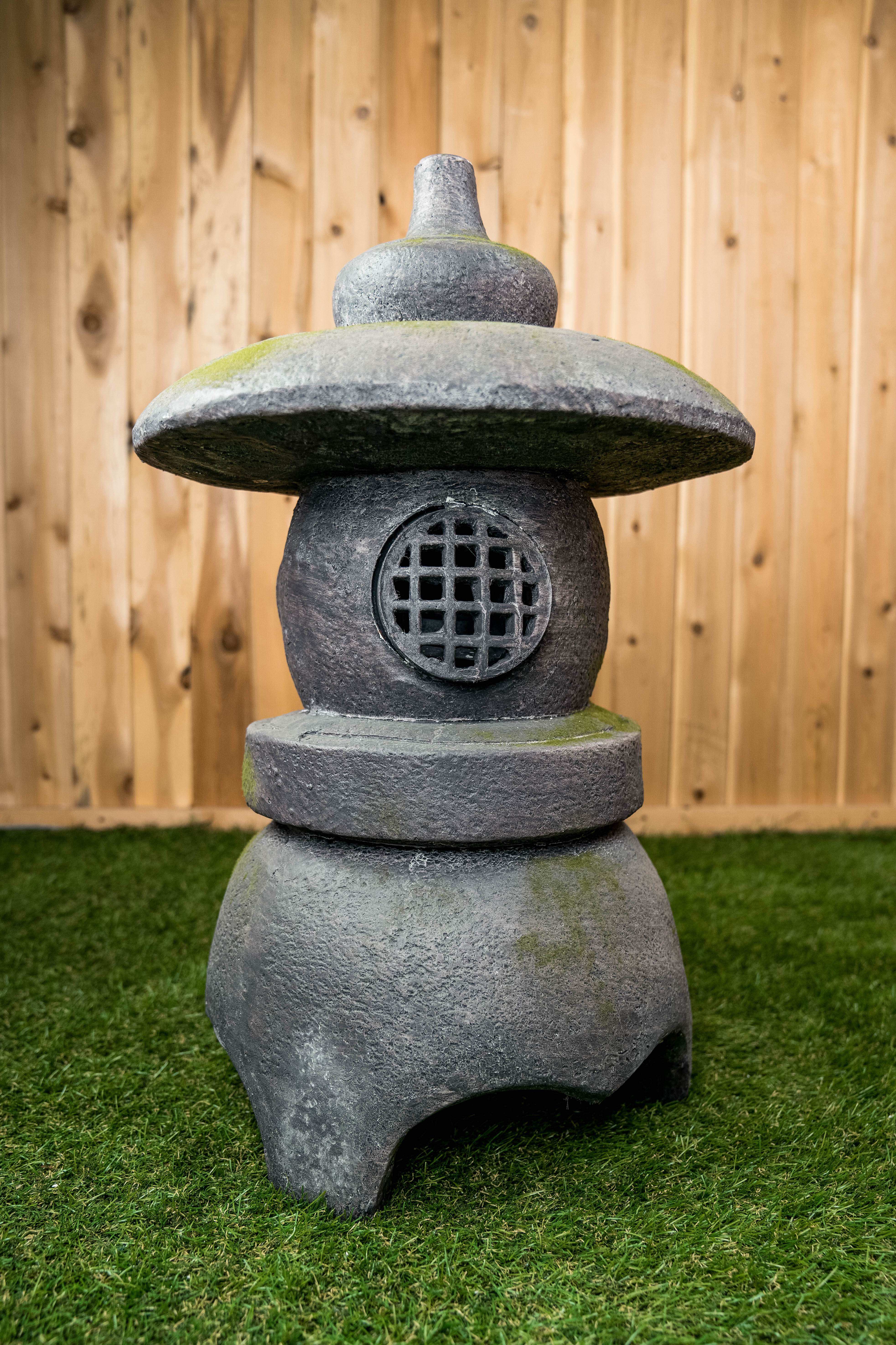 Grey Stone Pagoda Lantern - Home Decor - Hi-Line Gift Ltd.