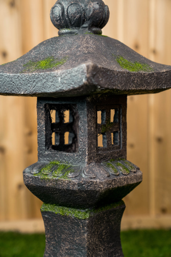 Grey Stone Pagoda Lantern - 27 Inch HI-LINE GIFT LTD.