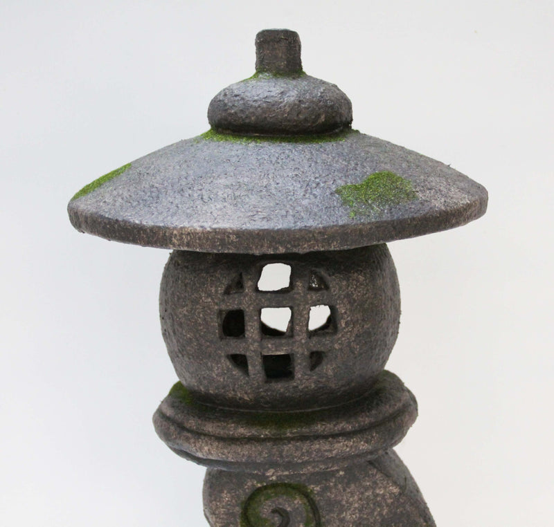 76355-H - 23In Grey Stone Pagoda Lantern Hi-Line Gift Ltd.