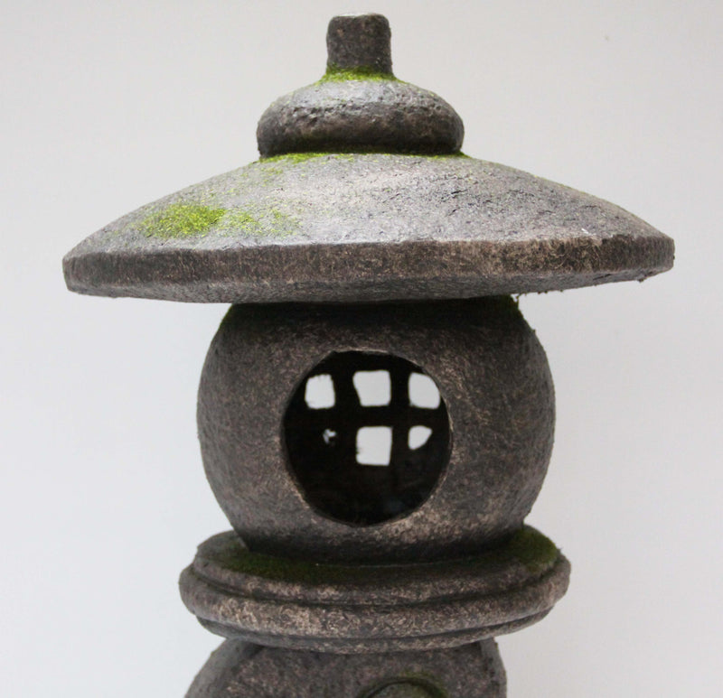 76355-H - 23In Grey Stone Pagoda Lantern Hi-Line Gift Ltd.