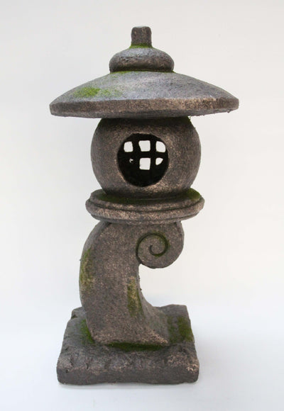 76355-H - 23In Grey Stone Pagoda Lantern Hi-Line Gift Ltd.