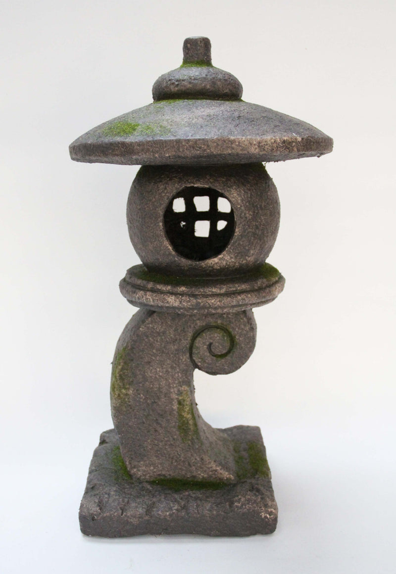 76355-H - 23In Grey Stone Pagoda Lantern Hi-Line Gift Ltd.