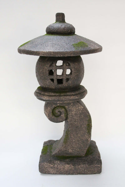 76355-H - 23In Grey Stone Pagoda Lantern Hi-Line Gift Ltd.