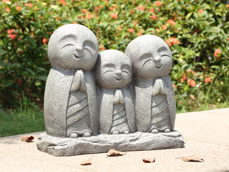 Lucky Japanese Jizo Family Praying Statue HI-LINE GIFT LTD.