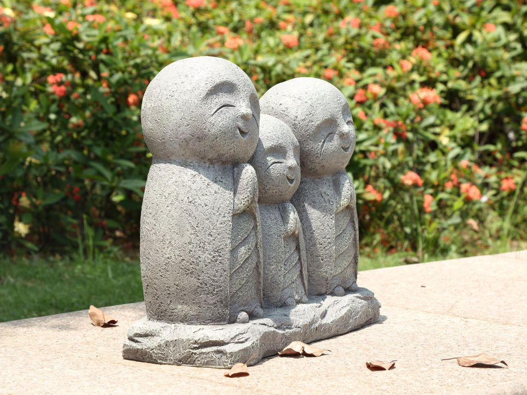 Lucky Japanese Jizo Family Praying Statue - Home Decor - Hi-Line