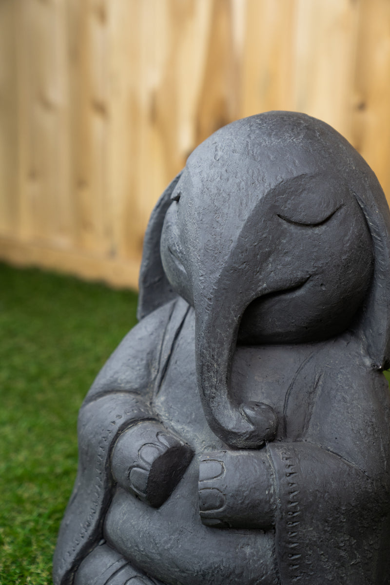 Zen Elephant Buddha-Black Statue HI-LINE GIFT LTD.