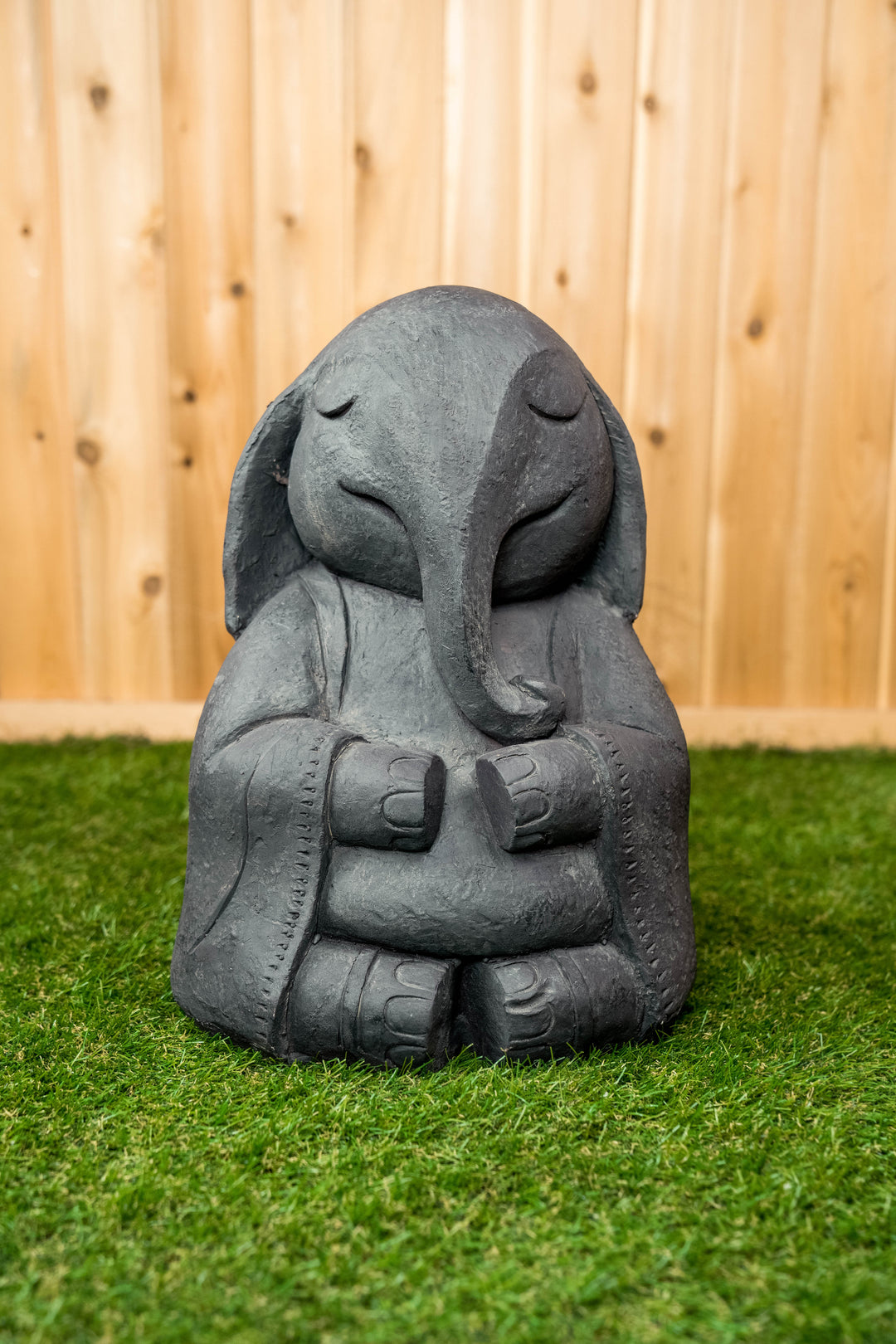 Zen Elephant Buddha-Black Statue HI-LINE GIFT LTD.