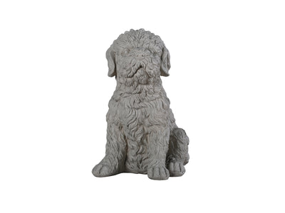 77131-C - Tranquil Guardian Curled Sitting Dog Memorial Statue Hi-Line Gift Ltd.