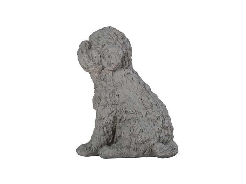 77131-C - Tranquil Guardian Curled Sitting Dog Memorial Statue Hi-Line Gift Ltd.