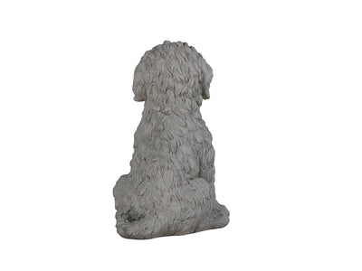 77131-C - Tranquil Guardian Curled Sitting Dog Memorial Statue Hi-Line Gift Ltd.