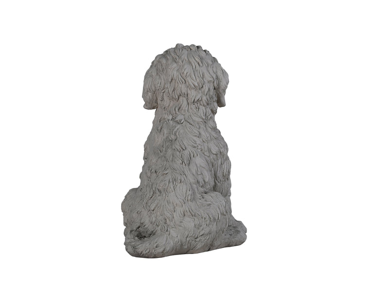 77131-C - Tranquil Guardian Curled Sitting Dog Memorial Statue Hi-Line Gift Ltd.