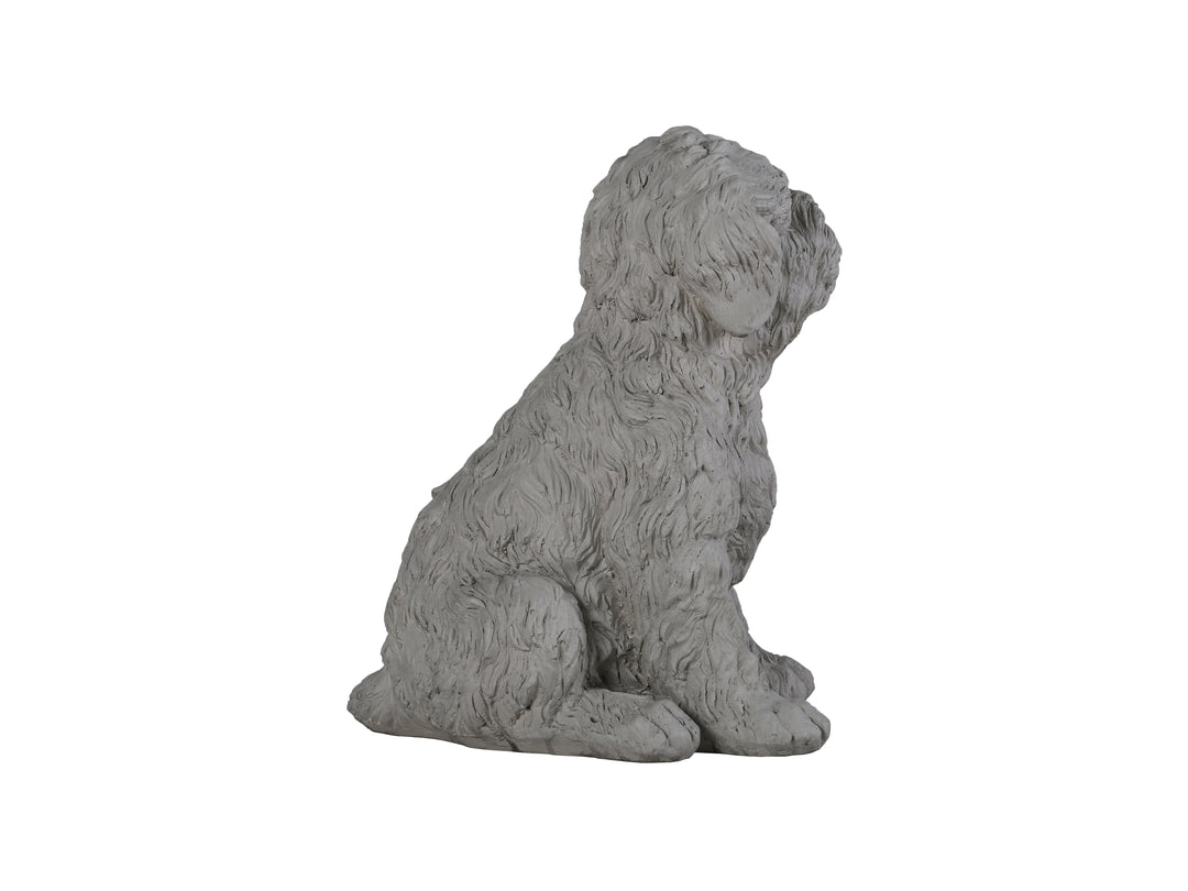 77131-C - Tranquil Guardian Curled Sitting Dog Memorial Statue Hi-Line Gift Ltd.