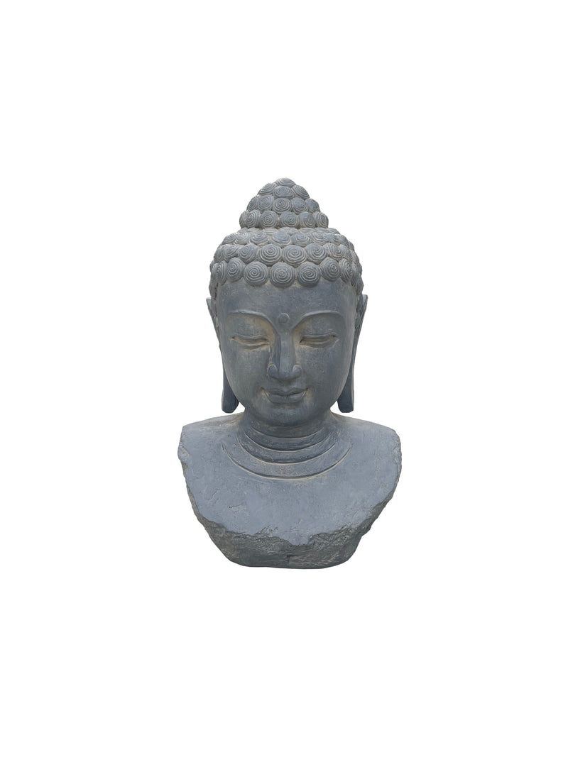 77135 - Serenity Enlightened Zen Buddha Head Statue Hi-Line Gift Ltd.