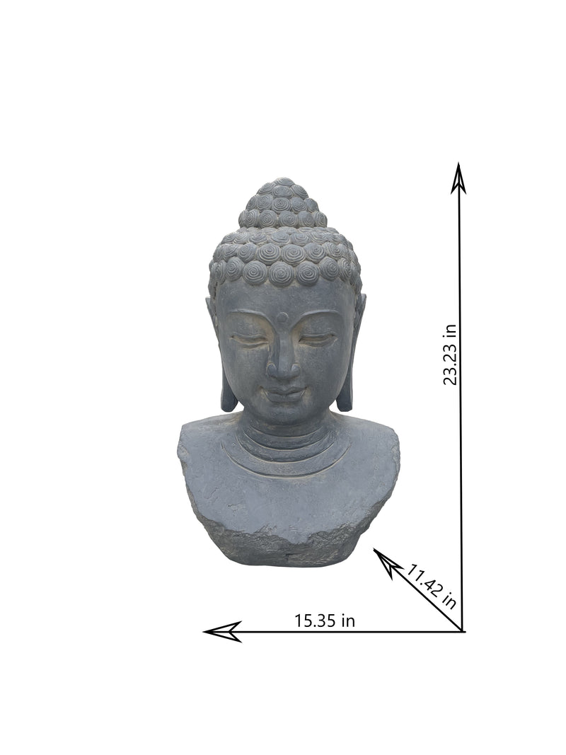 77135 - Serenity Enlightened Zen Buddha Head Statue Hi-Line Gift Ltd.