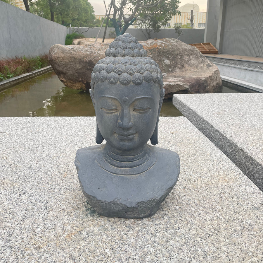 77135 - Serenity Enlightened Zen Buddha Head Statue Hi-Line Gift Ltd.
